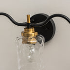 3-Light Modern Bathroom Vanity Light Ripple Glass Shades Wall Sconce - product image 8 | Zenvolit