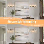 3-Light Modern Bathroom Vanity Light Ripple Glass Shades Wall Sconce - product image 18 | Zenvolit