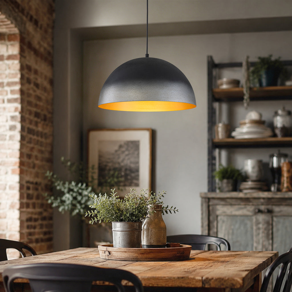Black Pendant Light Dome Metal Shade Kitchen Island Dining Room - product image 1 | Zenvolit