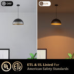 Black Pendant Light Dome Metal Shade Kitchen Island Dining Room - product image 7 | Zenvolit