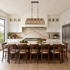 5 Light Rattan Chandelier Glass Shades Boho Pendant Light Kitchen - product image 14 | Zenvolit