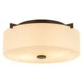 2-Light Modern Flush Mount Ceiling Light Clear Glass Shade Kitchen - product image 1 | Zenvolit