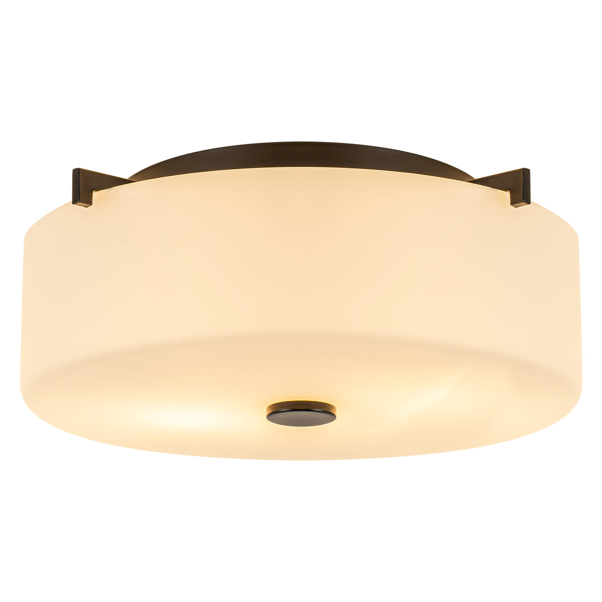 2-Light Modern Flush Mount Ceiling Light Clear Glass Shade Kitchen - product image 1 | Zenvolit