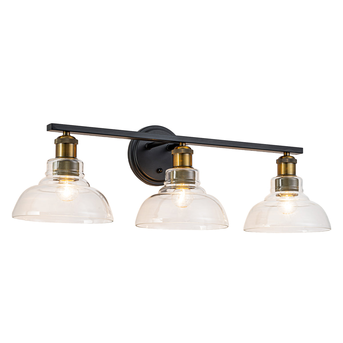 3-Light Bathroom Vanity Light Modern Clear Schoolhouse Glass Shades - product image 14 | Zenvolit