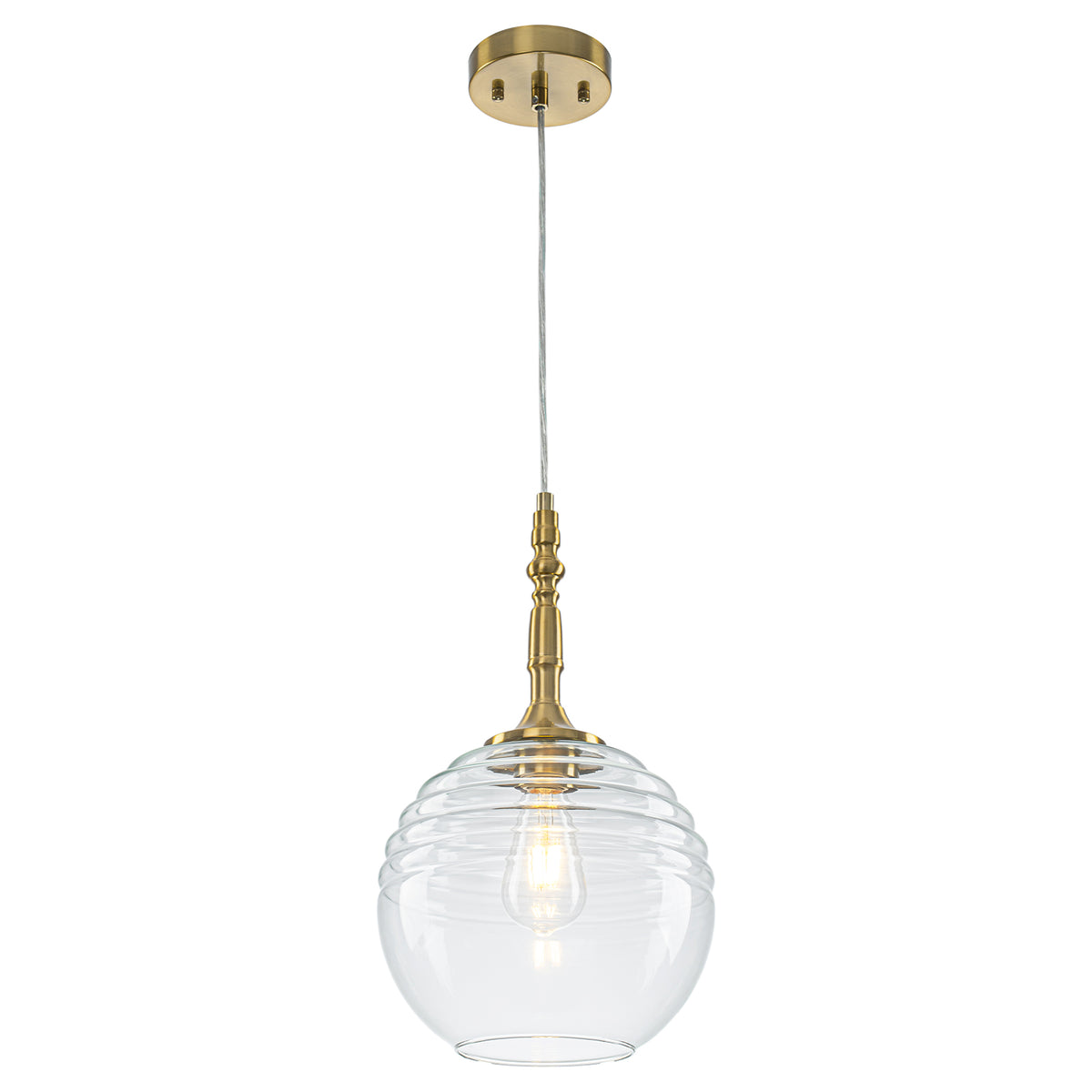Clear Glass Globe Pendant Light Modern Transitional Hanging Light - product image 1 | Zenvolit