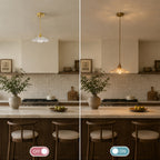 Modern Glass Pendant Light Clear Scalloped Glass Shade Dining Room - product image 7 | Zenvolit