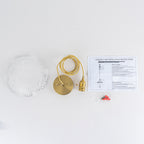 Modern Glass Pendant Light Clear Scalloped Glass Shade Dining Room - product image 14 | Zenvolit
