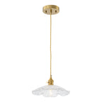 Modern Glass Pendant Light Clear Scalloped Glass Shade Dining Room - product image 15 | Zenvolit