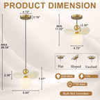 1 Light Pendant Lighting Opal Glass Globe Shade Modern Kitchen Island - product image 7 | Zenvolit