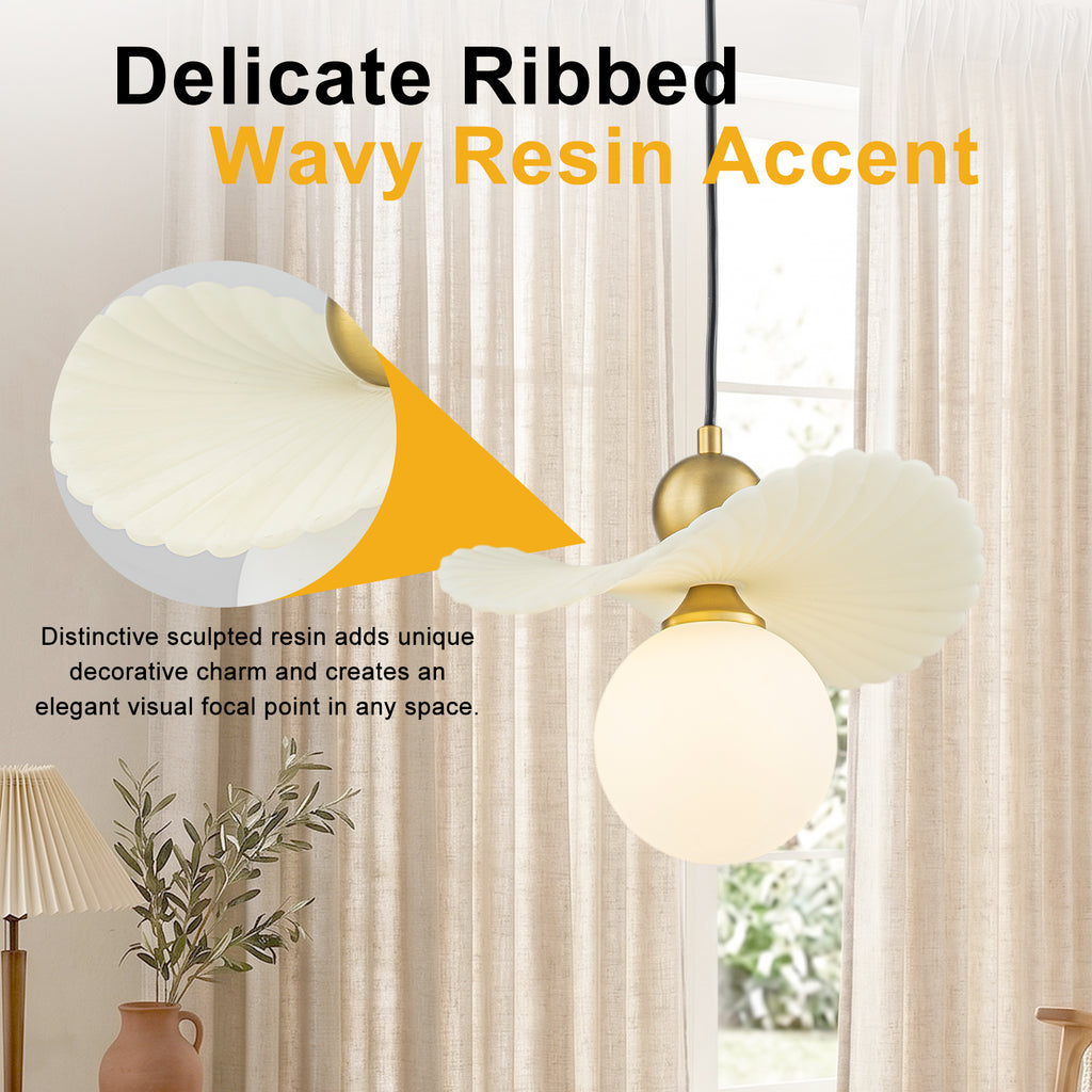 1 Light Pendant Lighting Opal Glass Globe Shade Modern Kitchen Island - product image 16 | Zenvolit