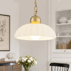 Modern Glass Pendant Lighting Ribbed Dome Shade Kitchen Island Light - product image 2 | Zenvolit