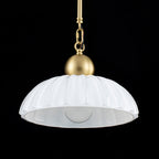 Modern Glass Pendant Lighting Ribbed Dome Shade Kitchen Island Light - product image 5 | Zenvolit