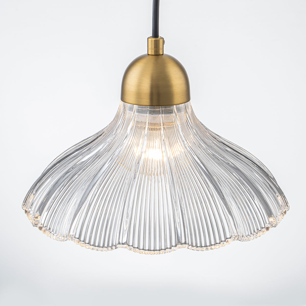 Modern Flower Pendant Light Floral Hanging Clear Petal Glass Shade - product image 5 | Zenvolit
