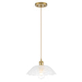 Mini Pendant Light Flared Corn Textured Clear Glass Adjustable Twisted - product image 1 | Zenvolit