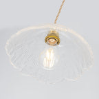 Mini Pendant Light Flared Corn Textured Clear Glass Adjustable Twisted - product image 3 | Zenvolit