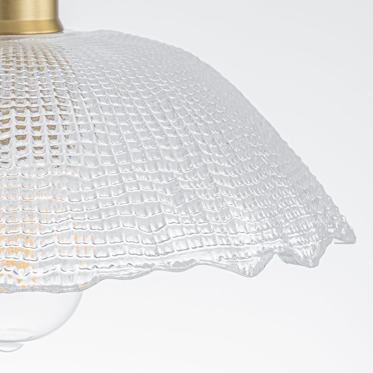 Mini Pendant Light Flared Corn Textured Clear Glass Adjustable Twisted - product image 4 | Zenvolit