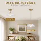 Mini Pendant Light Flared Corn Textured Clear Glass Adjustable Twisted - product image 11 | Zenvolit