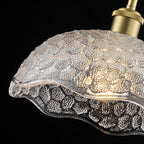 1-Light Gold Dome Pendant Light with Textured Glass Shade - product image 4 | Zenvolit