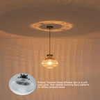 Matte Black Pendant Light Hanging Island Clear Ribbed Glass Shade - product image 7 | Zenvolit
