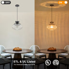 Matte Black Pendant Light Hanging Island Clear Ribbed Glass Shade - product image 8 | Zenvolit