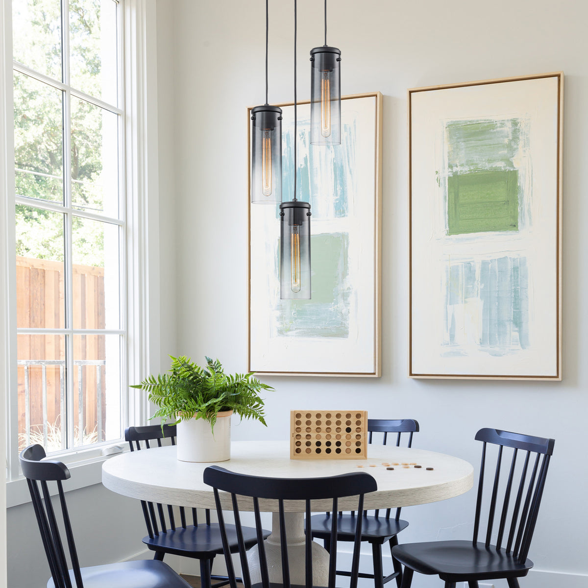 Modern Pendant Light Gradient Cylinder Glass Shade Kitchen Island - product image 3 | Zenvolit