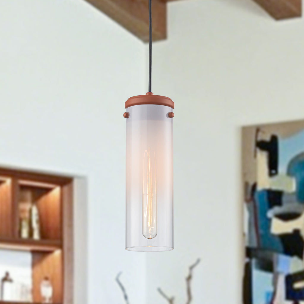 Modern Pendant Light Gradient Cylinder Glass Shade Kitchen Island - product image 1 | Zenvolit