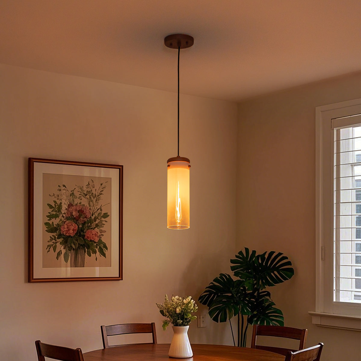Modern Pendant Light Gradient Cylinder Glass Shade Kitchen Island - product image 3 | Zenvolit