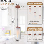 Modern Pendant Light Gradient Cylinder Glass Shade Kitchen Island - product image 6 | Zenvolit