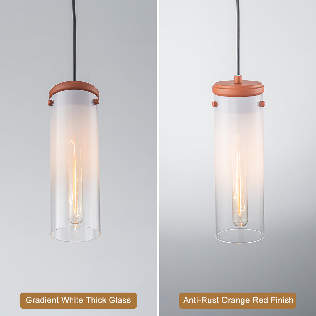 Modern Pendant Light Gradient Cylinder Glass Shade Kitchen Island - product image 10 | Zenvolit