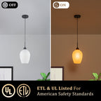 Modern Bowl Black Pendant Light Cloud Glass Shade for Kitchen Island - product image 6 | Zenvolit