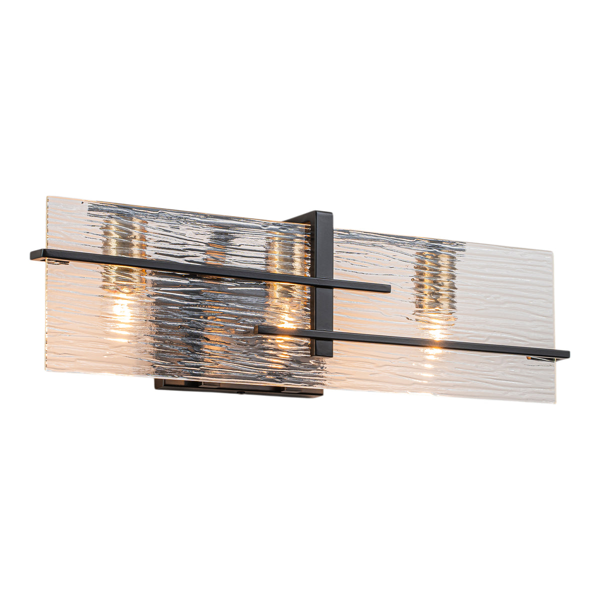 3 Light Modern Bathroom Vanity Light Textured Glass Shade Wall Sconce - product image 14 | Zenvolit