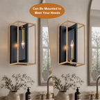 Rope Cage Wall Sconce Black Metal Farmhouse Wall Light Hallway - product image 12 | Zenvolit