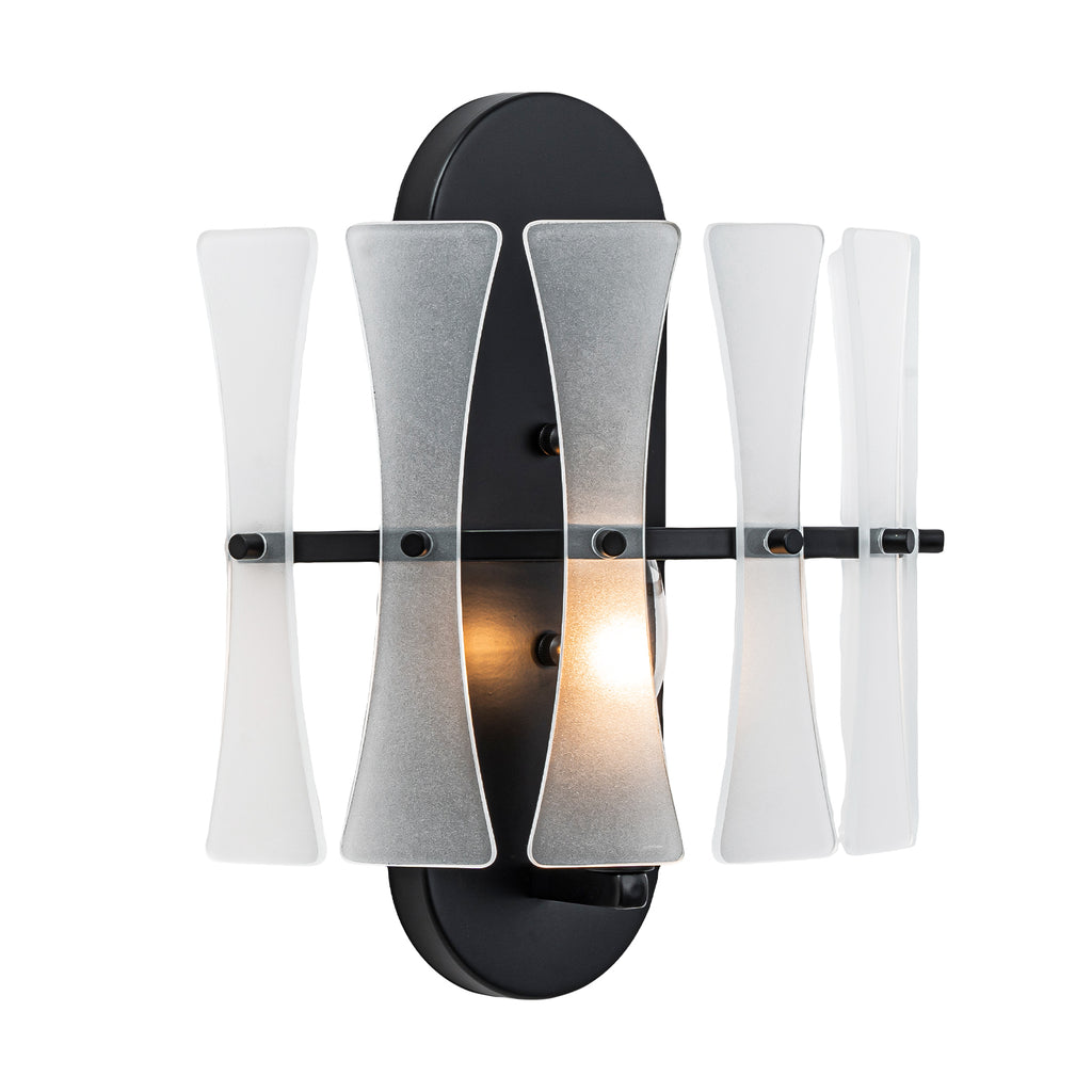 Modern Frosted Glass Wall Sconce Wall Light Bow-Inspired Glass Panels - product image 15 | Zenvolit