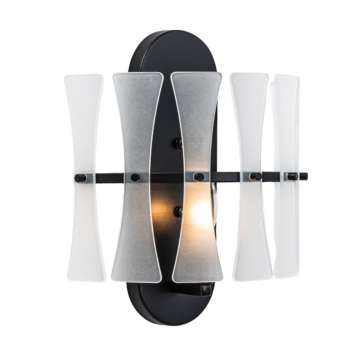 Modern Frosted Glass Wall Sconce Wall Light Bow-Inspired Glass Panels - product image 15 | Zenvolit