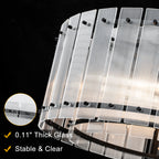 6 Light Round Ring Chandelier Ribbed Glass Pendant Light Circular - product image 11 | Zenvolit