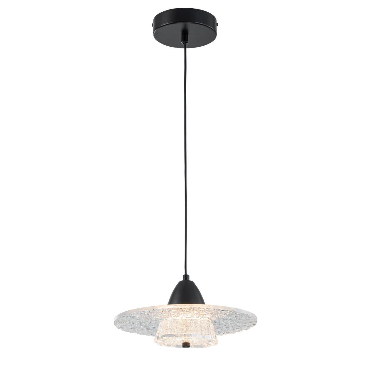 Modern LED Acrylic Mini Pendant Light Stone-Texture Clear Acrylic - product image 13 | Zenvolit