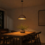 Dome Pendant Light Metal Rough Textured Earth‑toned Sand Finish - product image 6 | Zenvolit