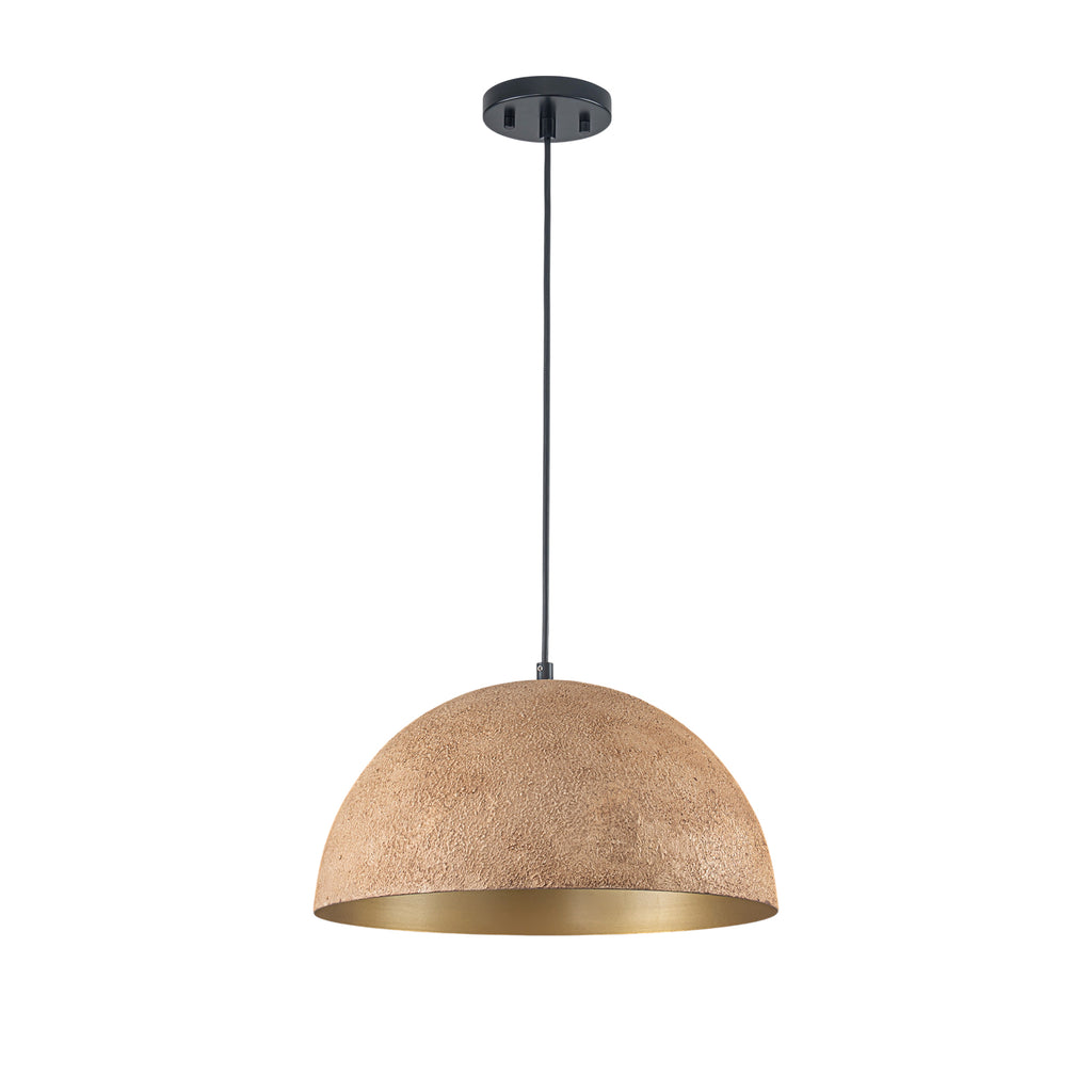 Dome Pendant Light Metal Rough Textured Earth‑toned Sand Finish - product image 10 | Zenvolit