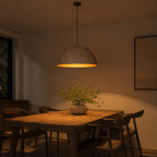 Dome Pendant Light Metal Rough Textured Earth‑toned Sand Finish - product image 6 | Zenvolit
