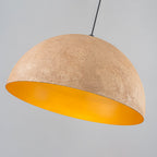 Dome Pendant Light Metal Rough Textured Earth‑toned Sand Finish - product image 9 | Zenvolit