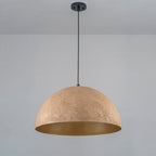 Dome Pendant Light Metal Rough Textured Earth‑toned Sand Finish - product image 12 | Zenvolit