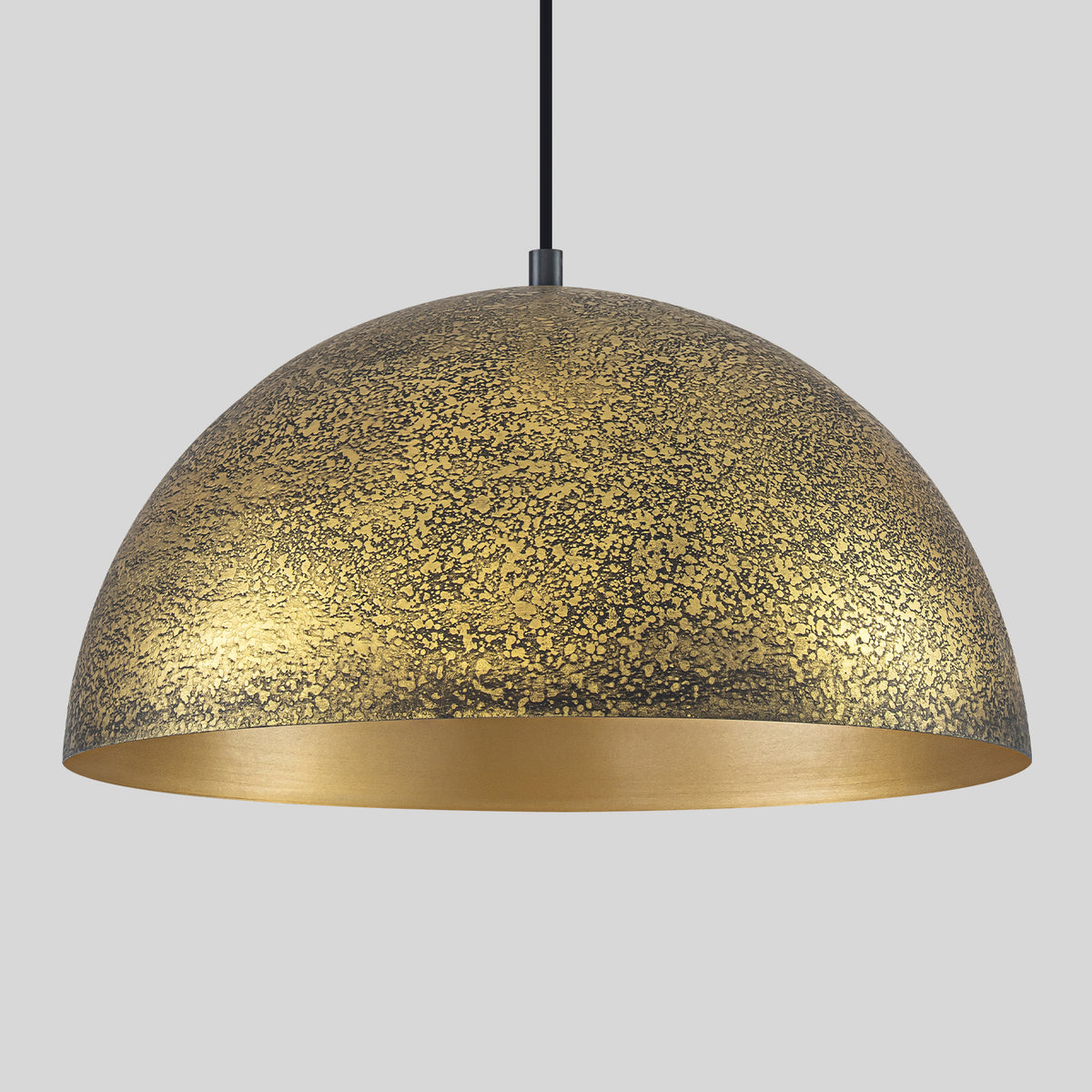 15.75 inch Dome Pendant Light Brown Textured Metal Shade Industrial Farmhouse - product image 3 | Zenvolit