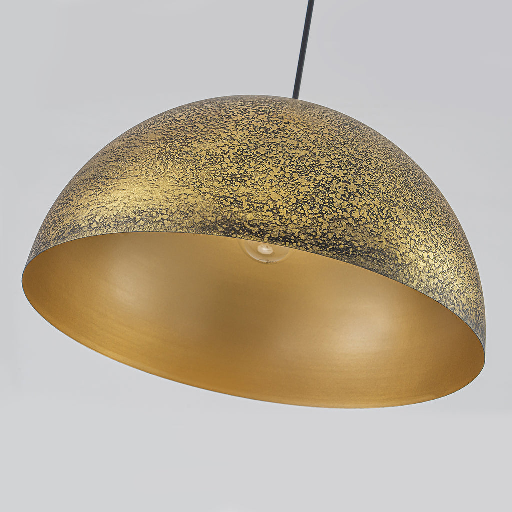 15.75 inch Dome Pendant Light Brown Textured Metal Shade Industrial Farmhouse - product image 4 | Zenvolit