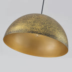 15.75 inch Dome Pendant Light Brown Textured Metal Shade Industrial Farmhouse - product image 4 | Zenvolit