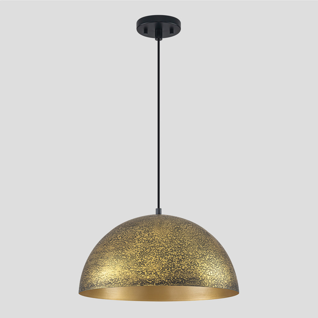 15.75 inch Dome Pendant Light Brown Textured Metal Shade Industrial Farmhouse - product image 8 | Zenvolit
