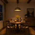 15.75 inch Dome Pendant Light Brown Textured Metal Shade Industrial Farmhouse - product image 13 | Zenvolit