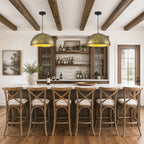 15.75 inch Dome Pendant Light Brown Textured Metal Shade Industrial Farmhouse - product image 14 | Zenvolit