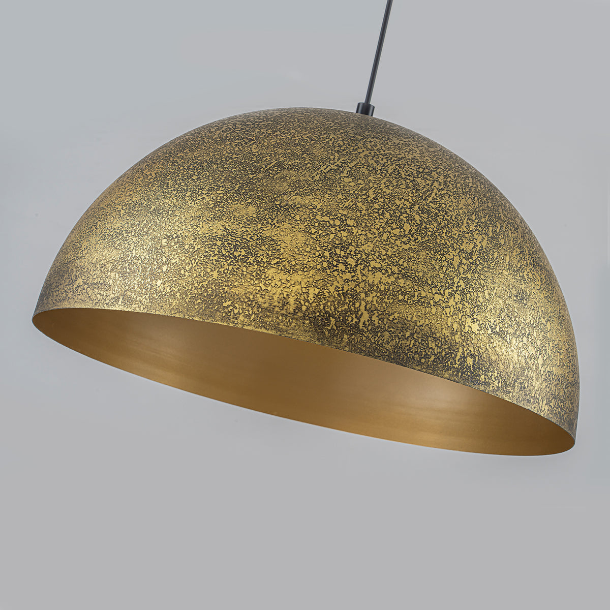 23.62 inch Dome Pendant Light Brown Textured Metal Shade Industrial Farmhouse - product image 4 | Zenvolit
