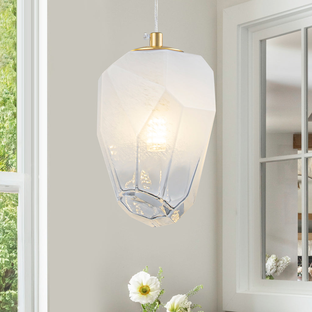 Modern Gold Island Pendant Light White Glass Shade Kitchen Island - product image 2 | Zenvolit