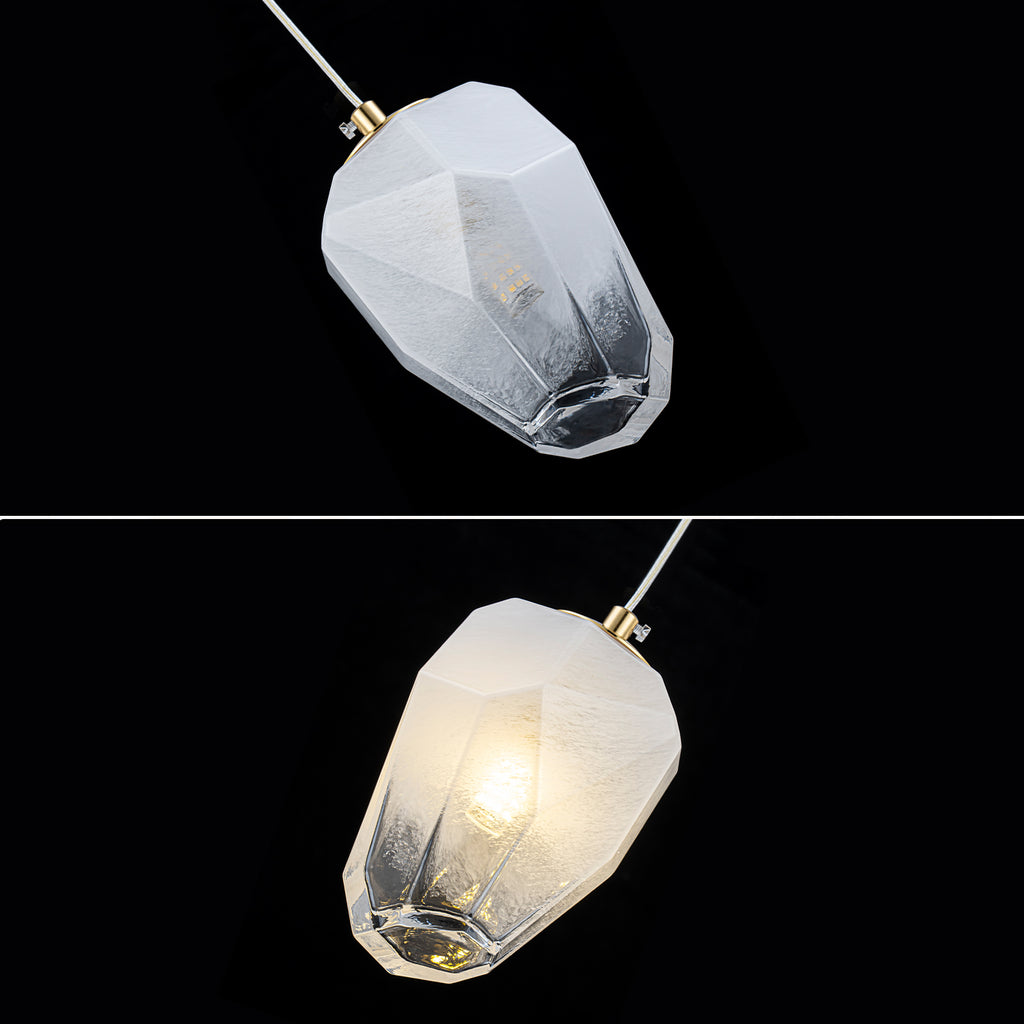 Modern Gold Island Pendant Light White Glass Shade Kitchen Island - product image 3 | Zenvolit